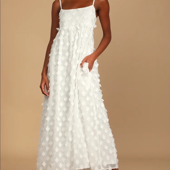 Lulus White A Line Dress - Picture 1 of 3